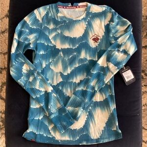 Rabbit Outrun Trail Base Layer Womens Small Celestial Mountain Blue